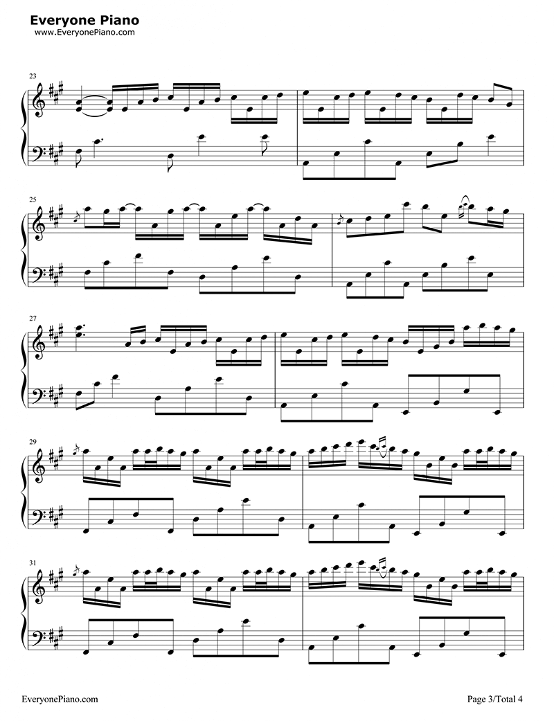 Sheet nhạc piano River flows in you | Yiruma