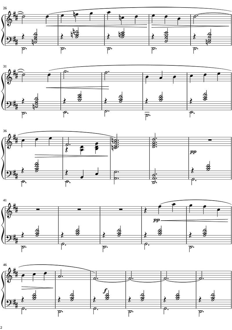 Bản nhạc Piano Gymnopedie số 1 | Erik Satie